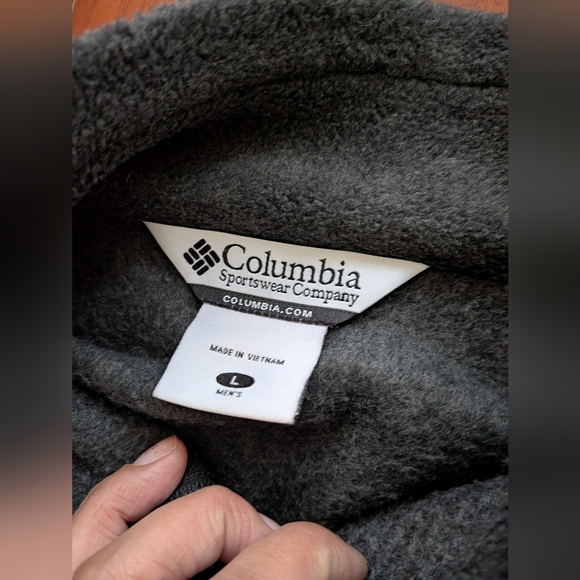 Men's Columbia Charcoal Gray 1/4 Zip Fleece Pullover - Picture 3 of 7